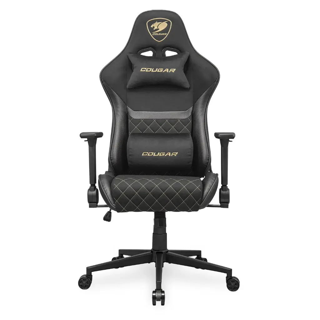 SILLA COUGAR ARMOR ONE V2 GOLD F NEGRO/DORADO SOPORTA 120KG 3MA2FGLB.0001 11M DE GARANTIA