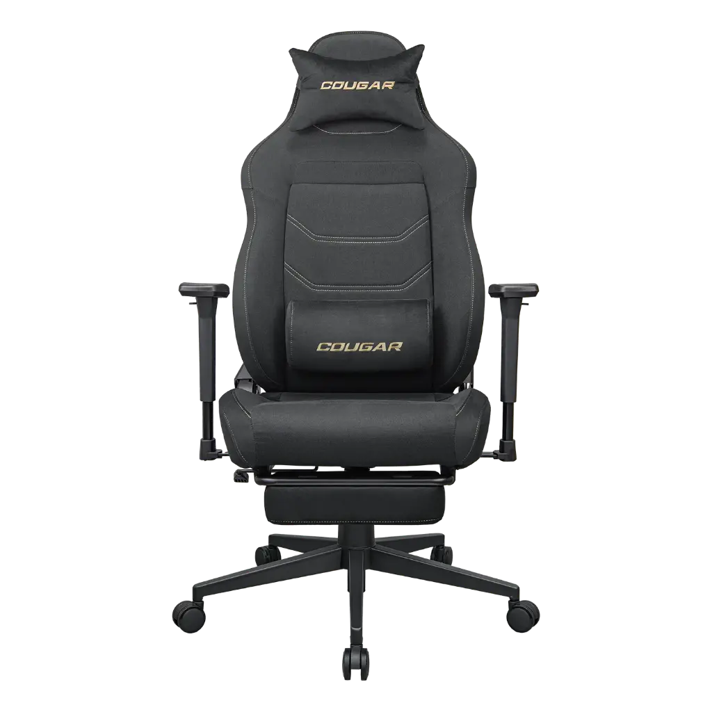 SILLA COUGAR EXPLORE NEO ROYAL F NEGRO/DORADO CON REPOSAPIES SOPORTA 120KG 3MEPNROB.0001 11M DE GARANTIA