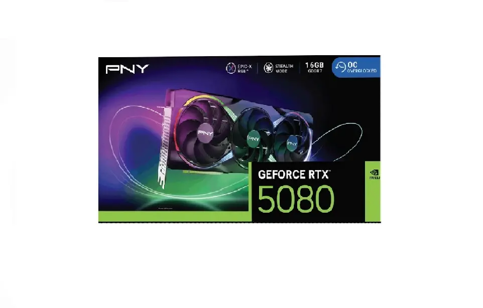 TARJETA DE VIDEO NVIDIA RTX5080 16GB OC GDDR7 PNY ARGB VCG508016TFXXPB1-O 1AÑO DE GARANTIA