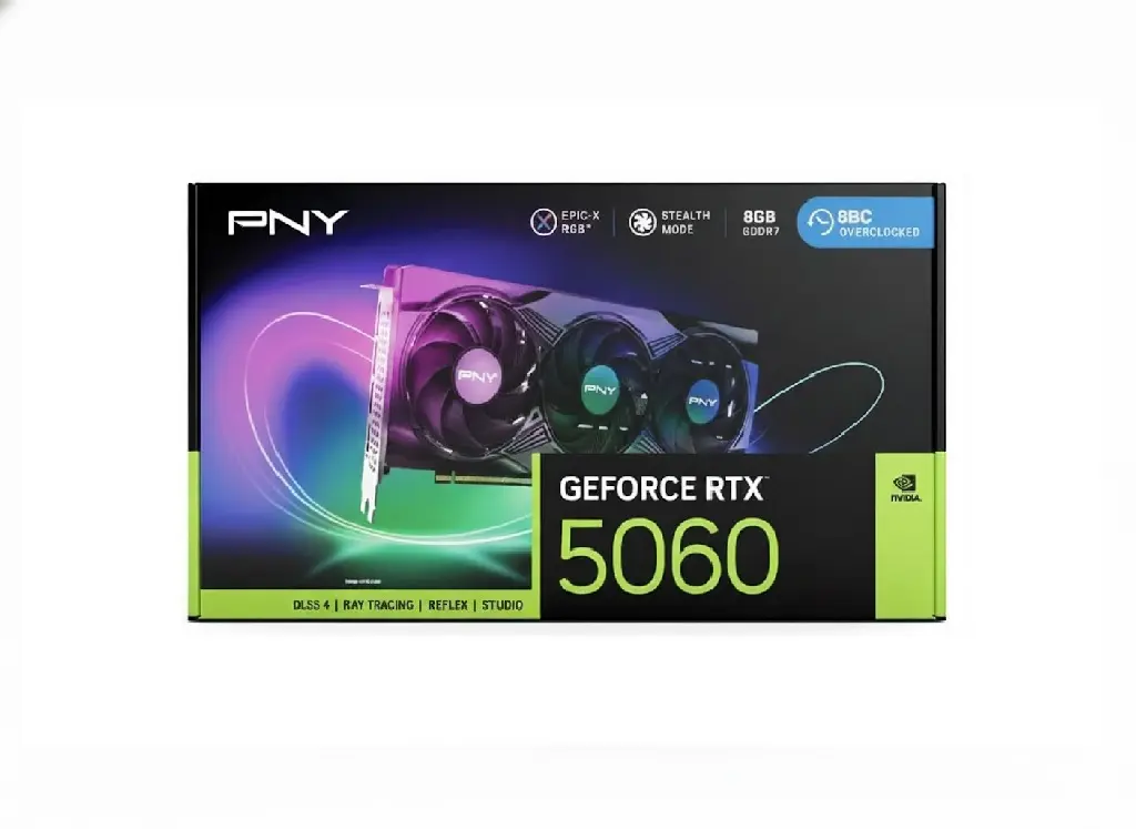 TARJETA DE VIDEO NVIDIA RTX5060 8GB OC GDDR7 PNY ARGB VCG50608TFXXPB1-O 1AÑO DE GARANTIA