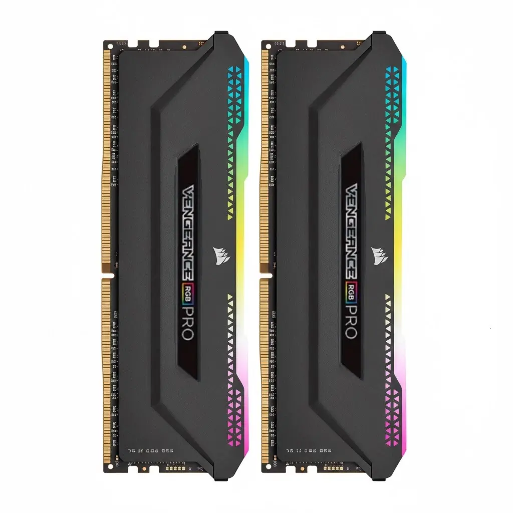 RAM CORSAIR DDR4 VENGEANCE PRO 2X16 32GB 3200 NEGRO RGB CMW32GX4M2E3200C16 12M DE GARANTIA