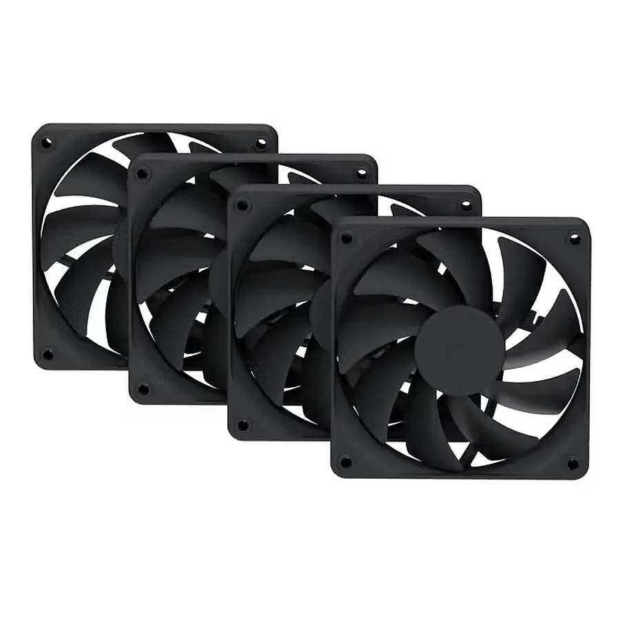 VENTILADOR HYTE FA12 KIT 4X1 120MM PITCH BLACK NEGRO FAN-HYTE-FA12-BB-4 12M DE GARANTIA
