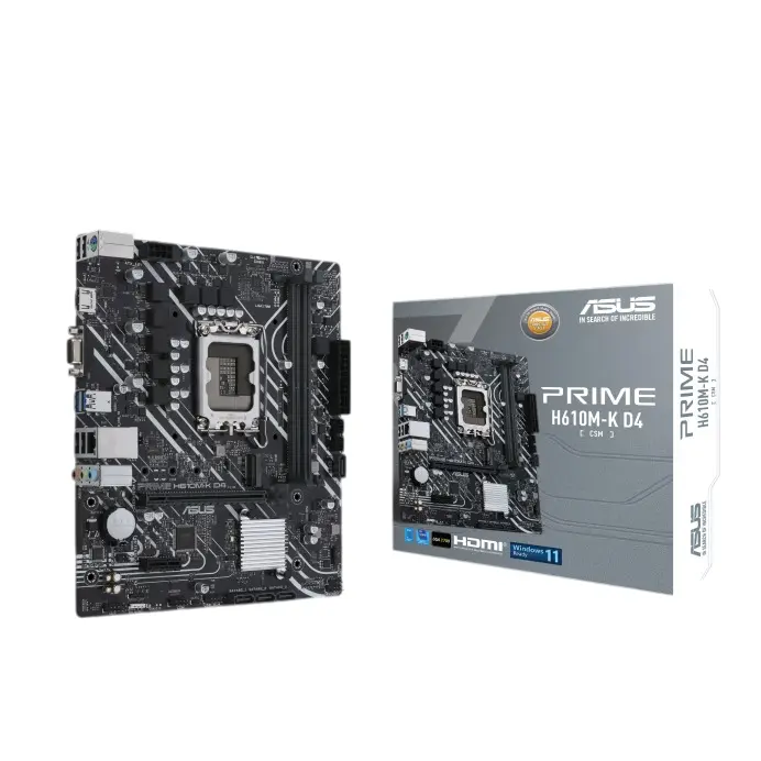 MOTHER INTEL H610M-K D4-CSM ASUS PRIME LGA1700 2xDDR4 64GB M-ATX 90MB1A10-M0EAYC 12M DE GARANTIA