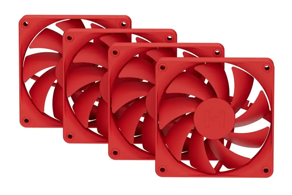 VENTILADOR HYTE FA12 KIT 4X1 120MM WILD CHERRY ROJO FAN-HYTE-FA12-RR-4 12M DE GARANTIA