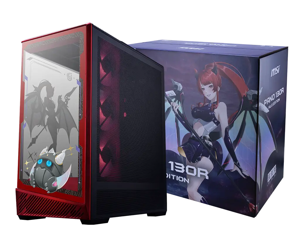 GABINETE MSI PANO 130R ARGB ATX ROJO/NEGRO PANO 130R MLG EDITION 11M DE GARANTIA
