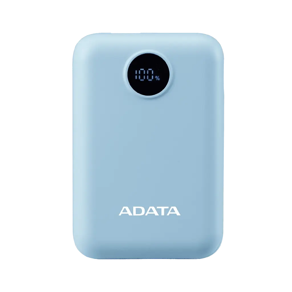 POWER BANK ADATA C100 AZUL CARGA RAPIDA USB-C PC10022-12LB 6M DE GARANTIA