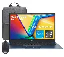 LAPTOP ASUS VIVOBOOK CORE I5 1334U 512GB 8GB DDR4 14" W11H INC/MOCHILA/MOUSE AZUL F1404VA-NK1054W 90NB10I1-M019C0 GARANTIA CON FABRICANTE