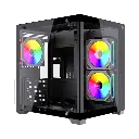 GABINETE BALAM RUSH TANK GLOW MAX 3900 NEGRO MATX RGB C/TEMPLADO S/FUENTE BR-943857 3M DE GARANTIA