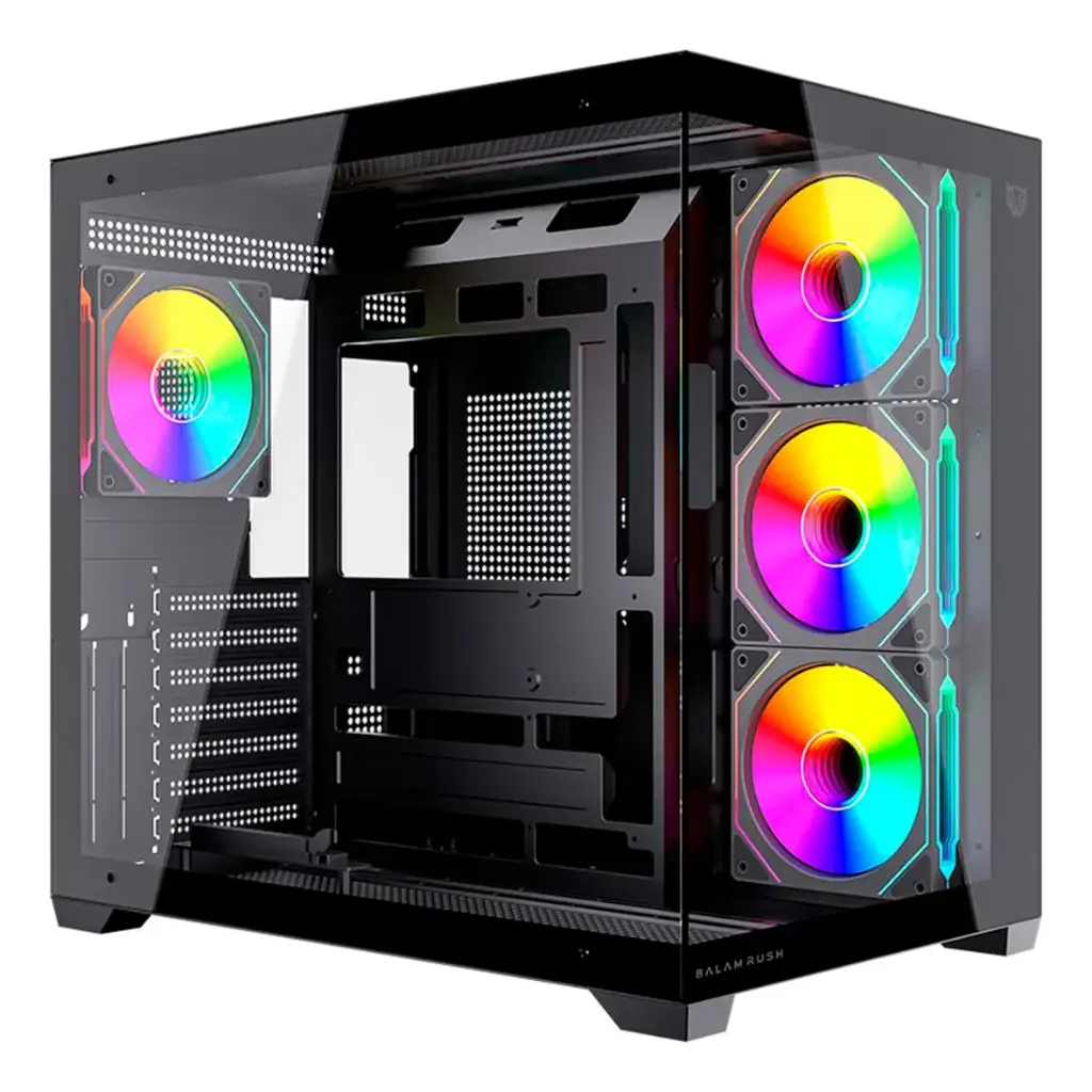 GABINETE BALAM RUSH TANK CORE ULTRA GM925 NEGRO ATX ARGB C/TEMPLADO S/FUENTE BR-943833 3M DE GARANTIA