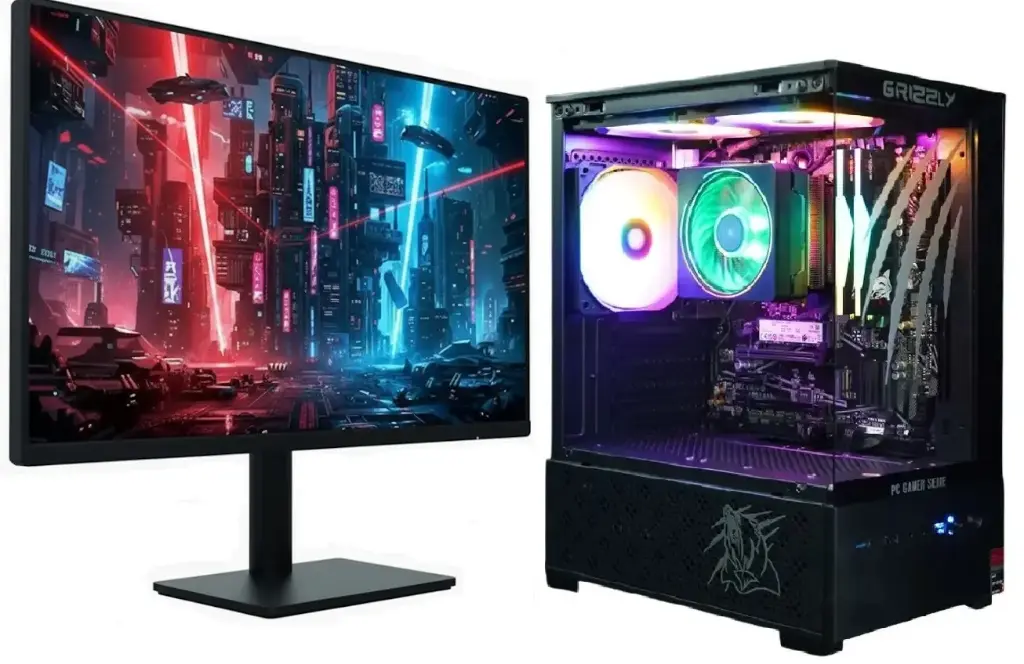 PC GRIZZLY AMD RYZEN 7 5700G 32GB M.2 1TB MONITOR 22" KIT 2 EN 1 WIFI BT PG-AMD092 UN AÑO DE GARANTIA 