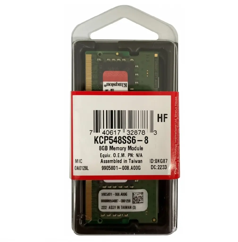 RAM KINGSTON KCP DDR5 LAP 8GB 4800 KCP548SS6-8 12M DE GARANTIA