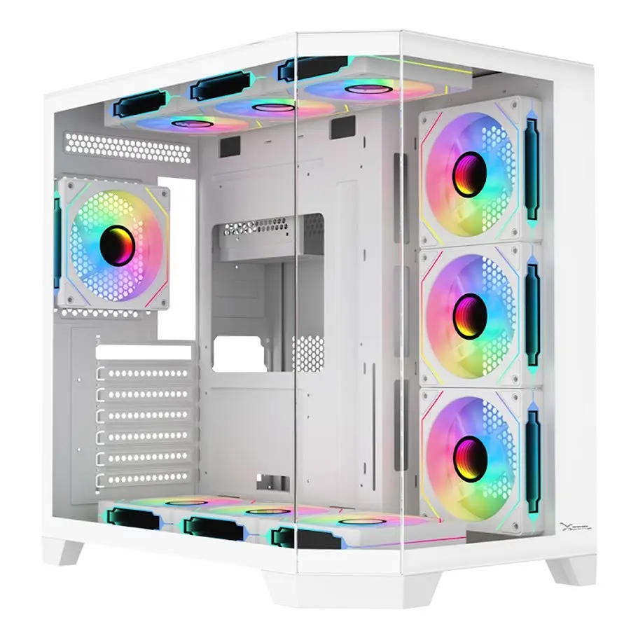 GABINETE XZEAL XZ150 ARGB 4VEN S/FUENTE BLANCO ATX/MICRO-ATX XZGAXT1W GARANTIA CON FABRICANTE