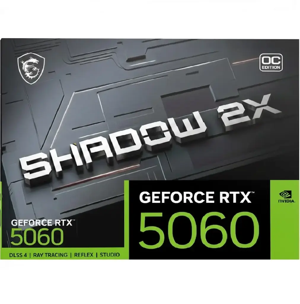 TARJETA DE VIDEO NVIDIA GEFORCE RTX5060 8GB OC GDDR7 MSI SHADOW RTX 5060 8G SHADOW 2X OC 12M DE GARANTIA