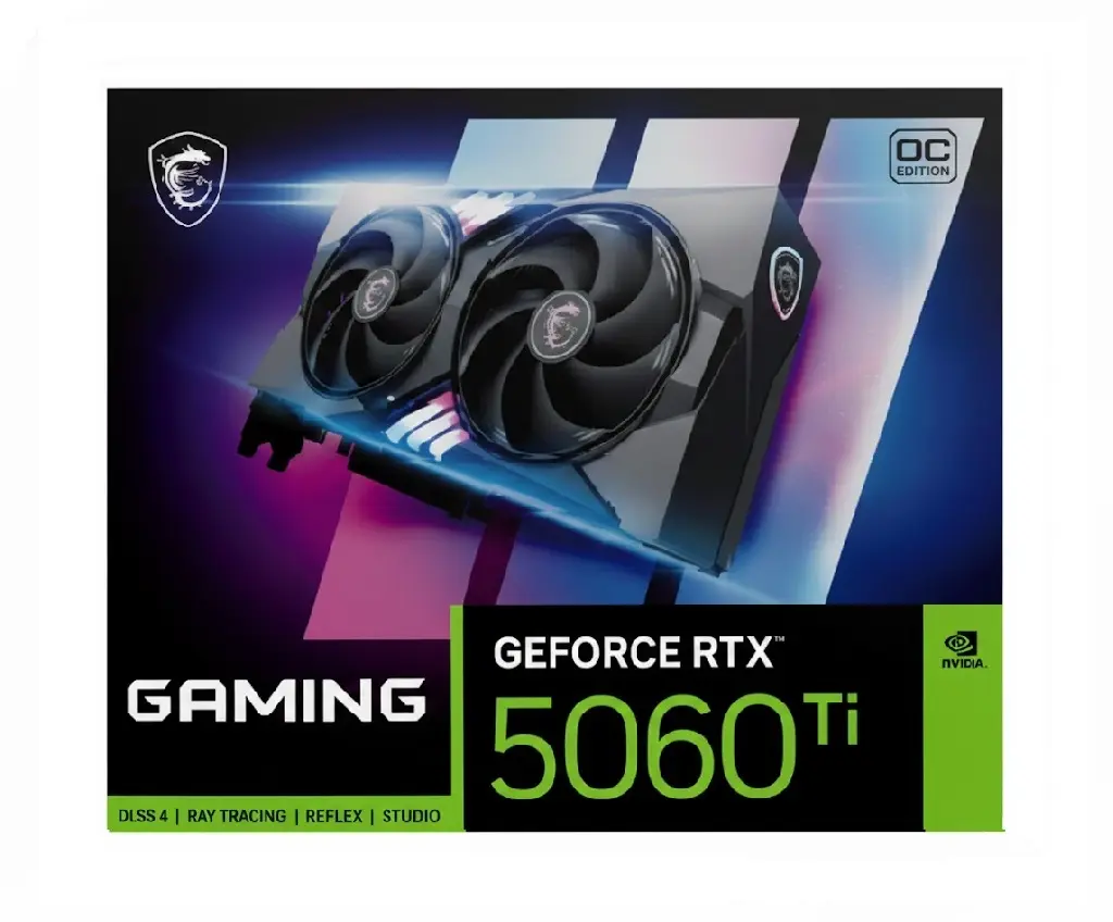 TARJETA DE VIDEO NVIDIA GEFORCE RTX5060Ti 8G OC GDDR7 MSI GAMING RTX 5060 Ti 8G GAMING OC 12M DE GARANTIA