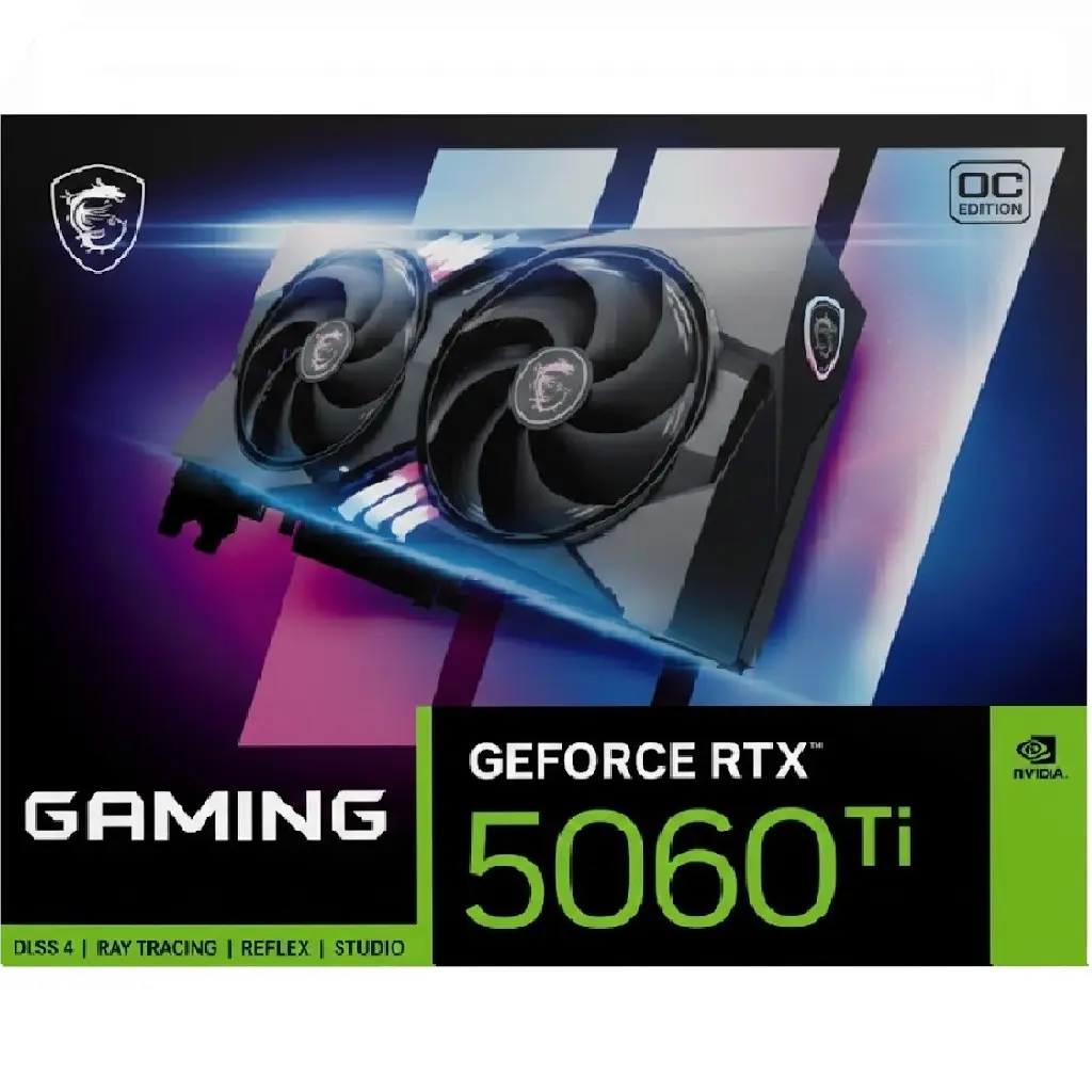 TARJETA DE VIDEO NVIDIA GEFORCE RTX5060Ti 8G OC GDDR7 MSI GAMING RTX 5060 Ti 8G GAMING OC 12M DE GARANTIA