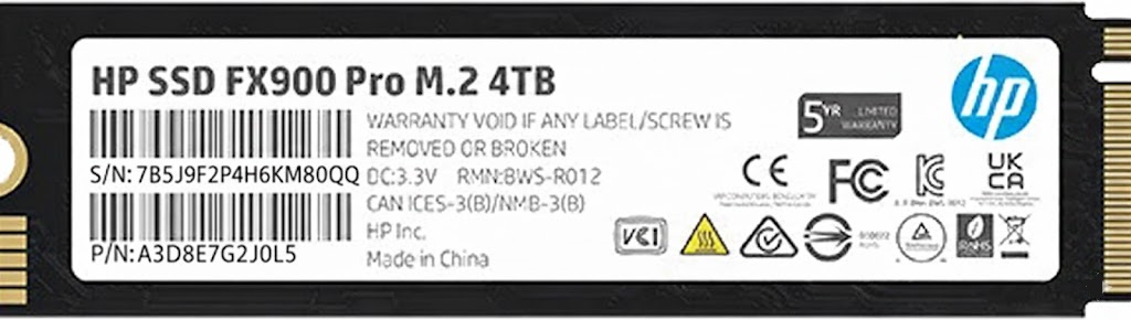 SSD HP FX900 PRO 4TB M2 7400MB/s 4A3U2AA 12M DE GARANTIA