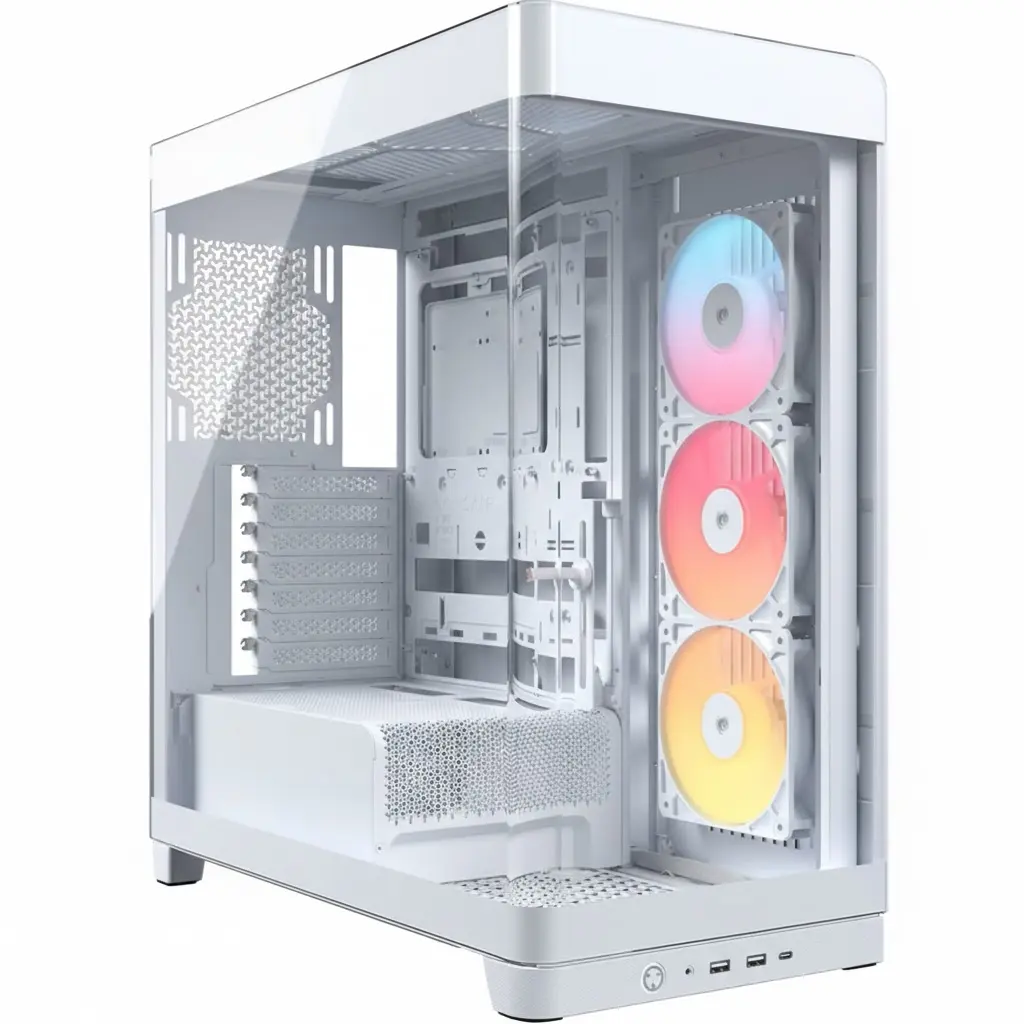GABINETE CORSAIR FRAME 4500X RS-R ARGB S/FUENTE M-ATX BLANCO CC-9011315-WW 12M DE GARANTIA