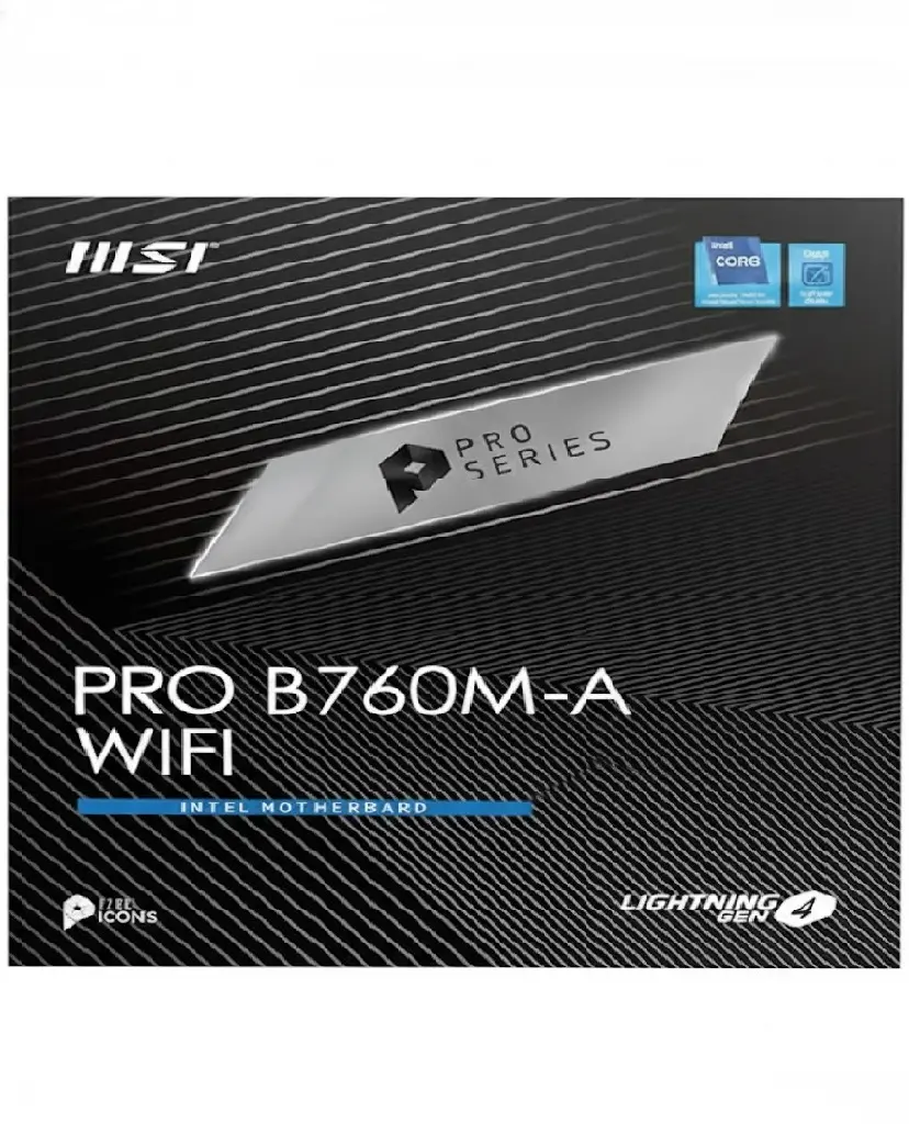 MOTHER INTEL B760M-A WIFI MSI PRO LGA1700 4xDDR5 256GB MINI ATX 12M DE GARANTIA
