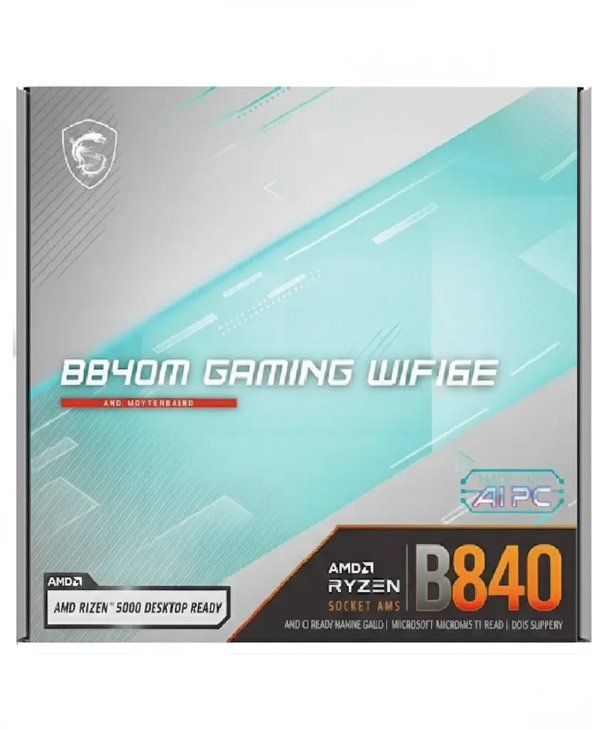 MOTHER AMD B840M WIFI6E MSI GAMING AM5 2xDDR5 128GB M-ATX 12M DE GARANTIA