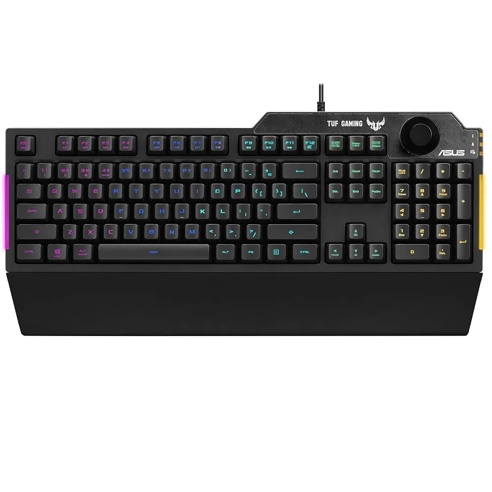TECLADO ASUS TUF GAMING K1/CA RGB MEMBRANA ERGONOMICO ALAMBRICO 90MP01X0-BKAA00 12M DE GARANTIA