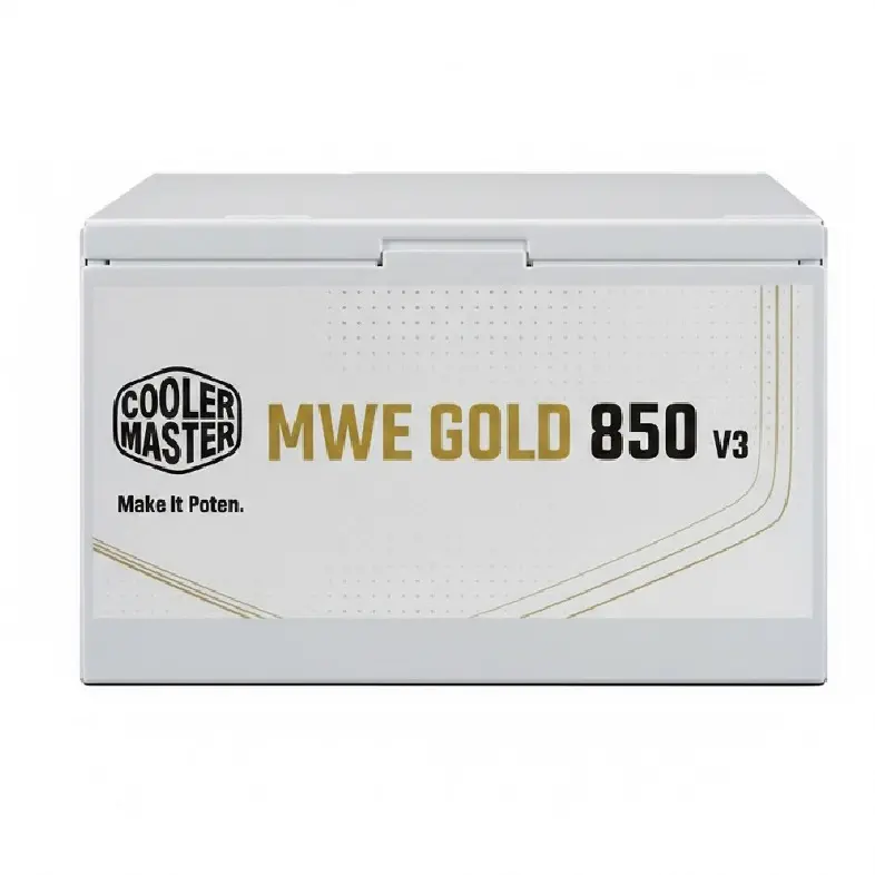 FUENTE COOLER MASTER 850W MWE V3 80 PLUS GOLD NO MODULAR BLANCA ATX 3.1 MPE-8506-ACAG-GUS 11M DE GARANTIA