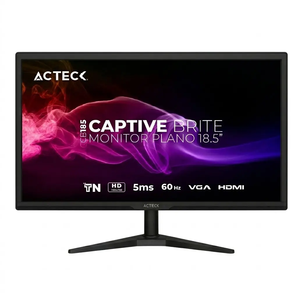 MONITOR 19 ACTECK CAPTIVE BRITE CB185 5MS 60HZ HD TN VGA HDMI AC-944526 12M DE GARANTIA