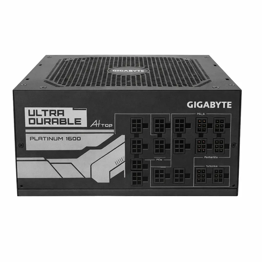 FUENTE GIGABYTE 1600W 80PLUS PLATINUM ATX MODULAR NEGRO GP-UD1600GM PG5 12M DE GARANTIA