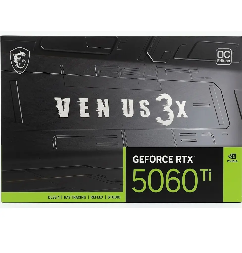 TARJETA DE VIDEO GEFORCE RTX5060TI 8GB OC GDDR7 MSI VENTUS RTX5060 TI 8G VENTUS 3X 12M DE GARANTIA  