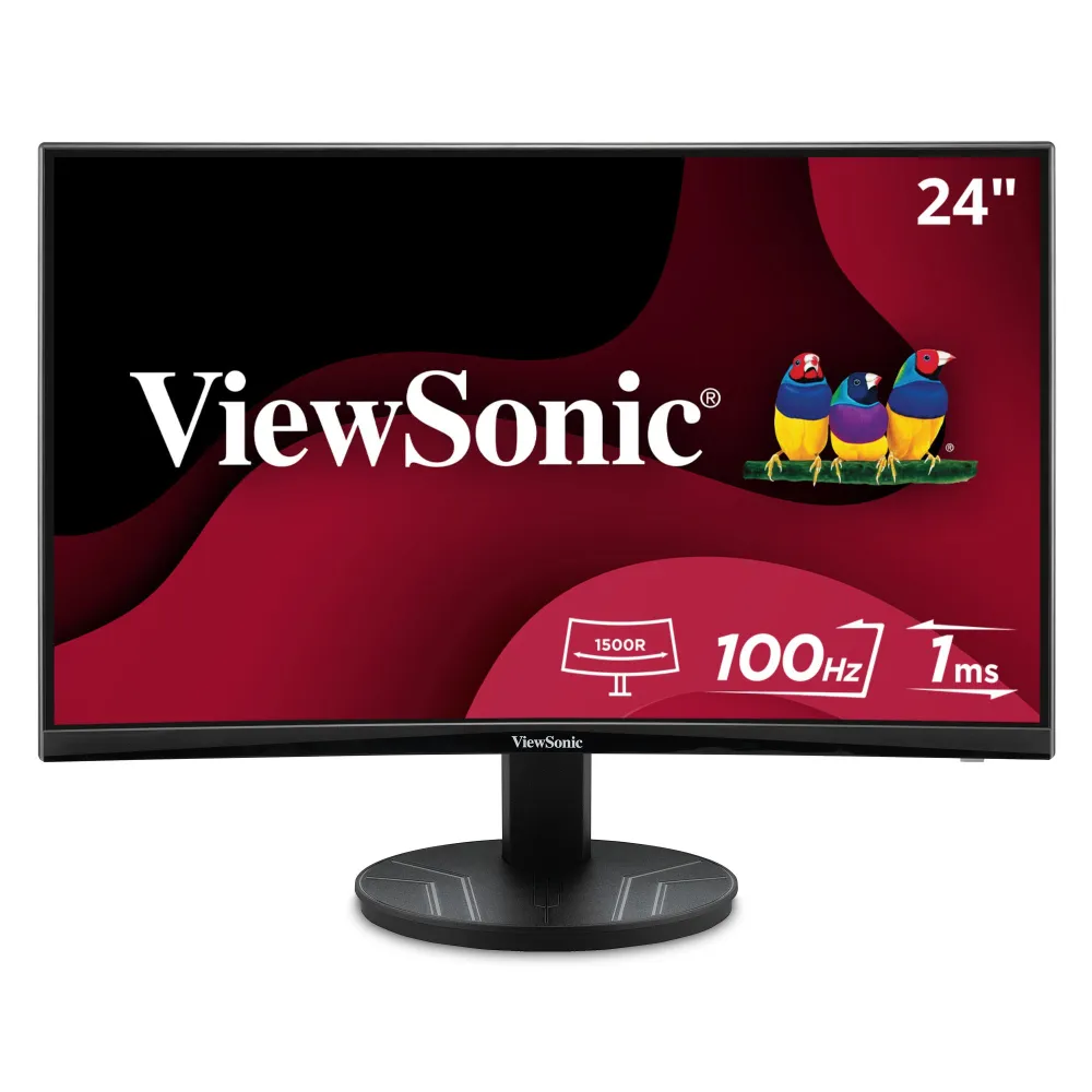 MONITOR 24 VIEWSONIC VA2416C CURVO 1MS 100HZ FULL HD MVA BOCINAS DP HDMI GARANTIA CON FABRICANTE