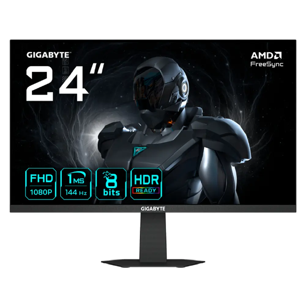 MONITOR 24 GIGABYTE GS24F14 1MS 144HZ FULL HD GAMER PLANO ANTI-GLARE DP HDMI 12M DE GARANTIA