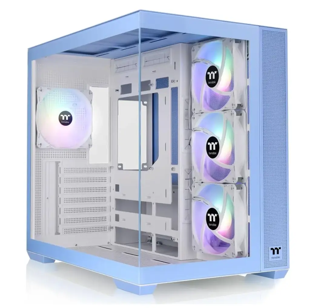 GABINETE THERMALTAKE VIEW 380 TG ARGB HYDRANGEA BLUE M-ATX CRISTAL AZUL CA-1Z2-00MFWN-00 12M DE GARANTIA