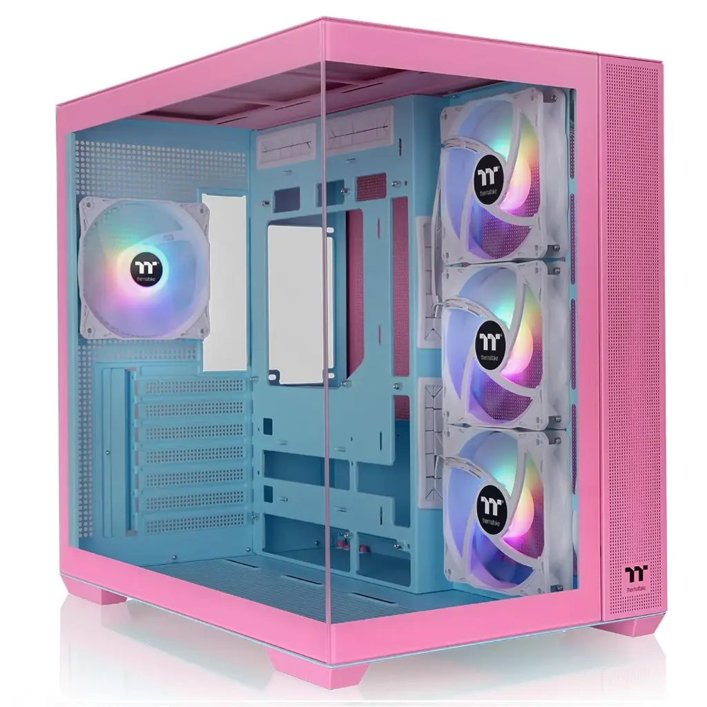 GABINETE THERMALTAKE VIEW 380 TG ARGB BUBBLE PINK ATX CRISTAL ROSA CA-1Z2-00MAWN-00 12M DE GARANTIA