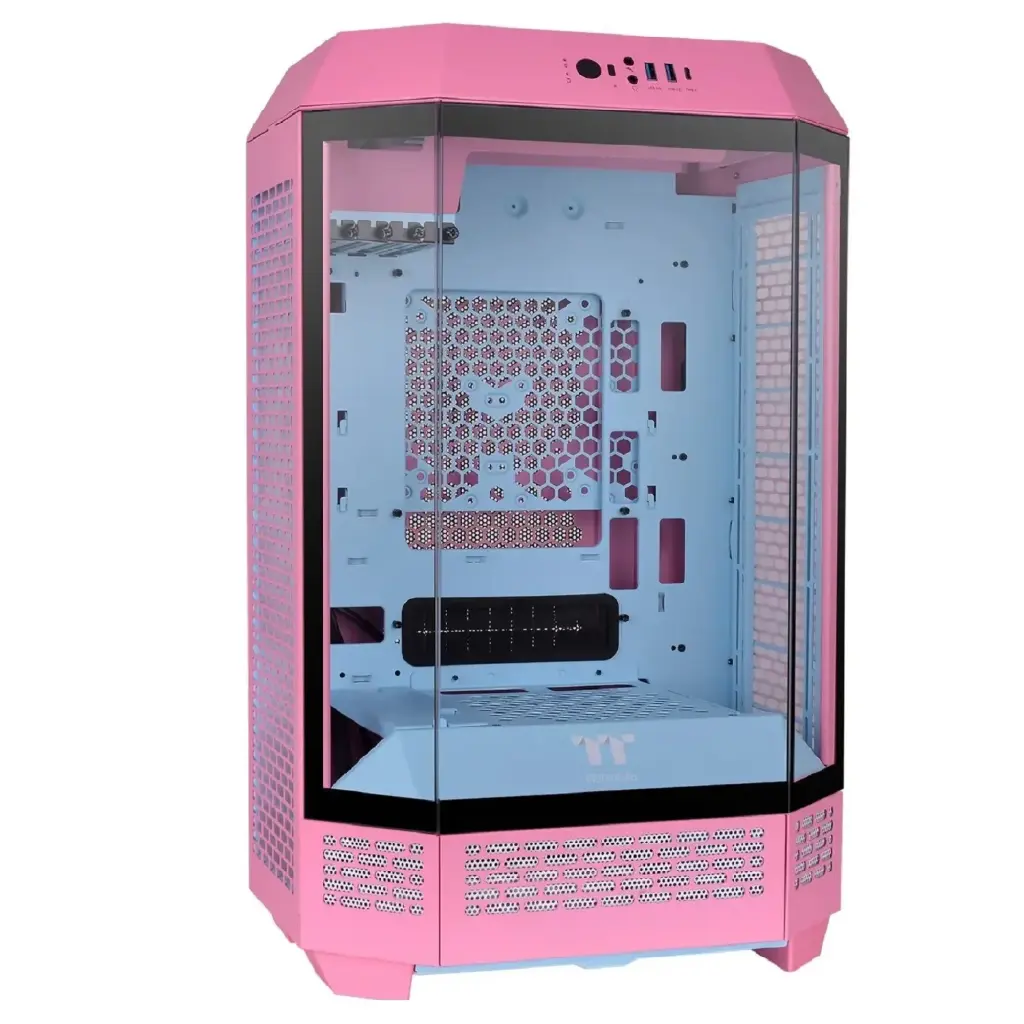 GABINETE THERMALTAKE THE TOWER 300 BUBBLE PINK MICRO ATX CRISTAL MICROTOWER ROSA CA-1Y4-00SAWN-00 12M DE GARANTIA