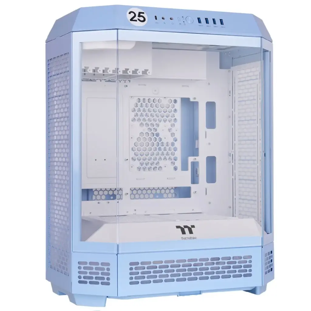 GABINETE THERMALTAKE THE TOWER 600 HYDRANGEA BLUE ATX CRISTAL MIDTOWER AZUL CA-1Z1-00MFWN-00 12M DE GARANTIA