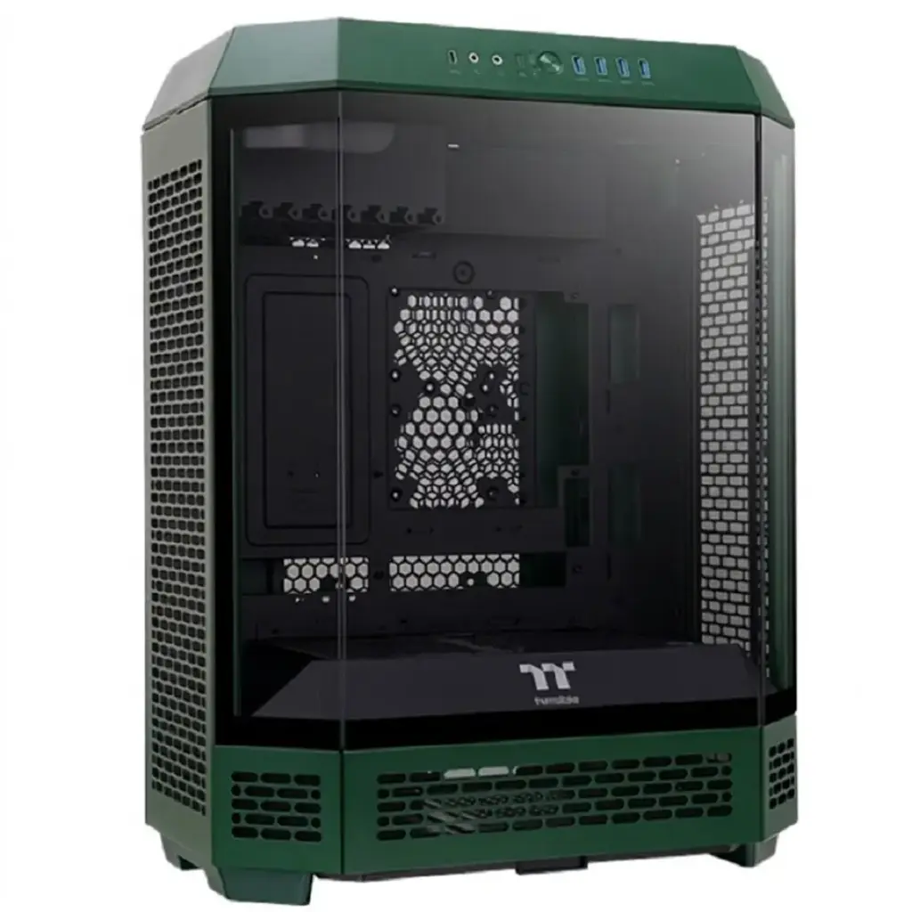 GABINETE THERMALTAKE THE TOWER 600 RACING GREEN ATX CRISTAL MIDTOWER VERDE CA-1Z1-00MCWN-00 12M DE GARANTIA