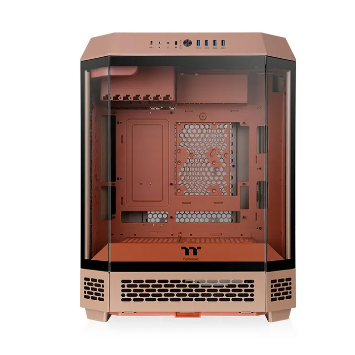 GABINETE THERMALTAKE THE TOWER 600 GRAVEL SAND ATX CRISTAL MIDTOWER CAFE CA-1Z1-00MGWN-00 12M DE GARANTIA