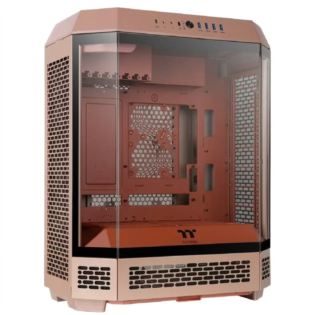 GABINETE THERMALTAKE THE TOWER 600 GRAVEL SAND ATX CRISTAL MIDTOWER CAFE CA-1Z1-00MGWN-00 12M DE GARANTIA