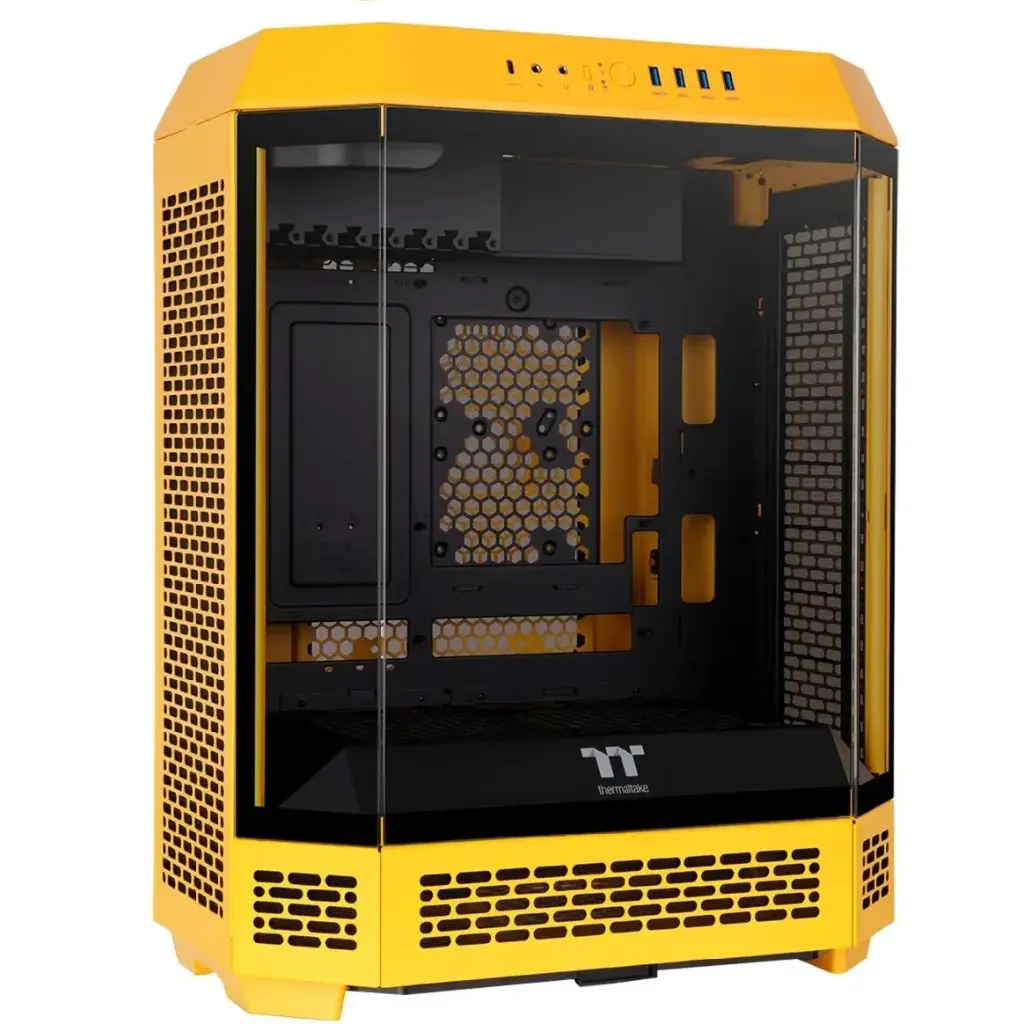 GABINETE THERMALTAKE THE TOWER 600 BUMBLEBEE ATX CRISTAL MIDTOWER AMARILLO CA-1Z1-00M4WN-00 12M DE GARANTIA