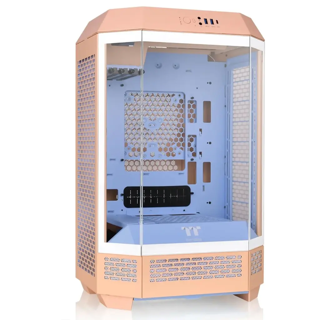 GABINETE THERMALTAKE THE TOWER 300 PEACH FUZZ MICRO ATX CRISTAL MICROTOWER DURAZNO CA-1Y4-00SKWN-00 12M DE GARANTIA