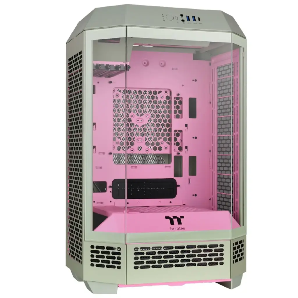 GABINETE THERMALTAKE THE TOWER 300 MATCHA PLUM MICRO ATX CRISTAL MICROTOWER CIRUELA MATCHA CA-1Y4-00SJWN-00 12M DE GARANTIA