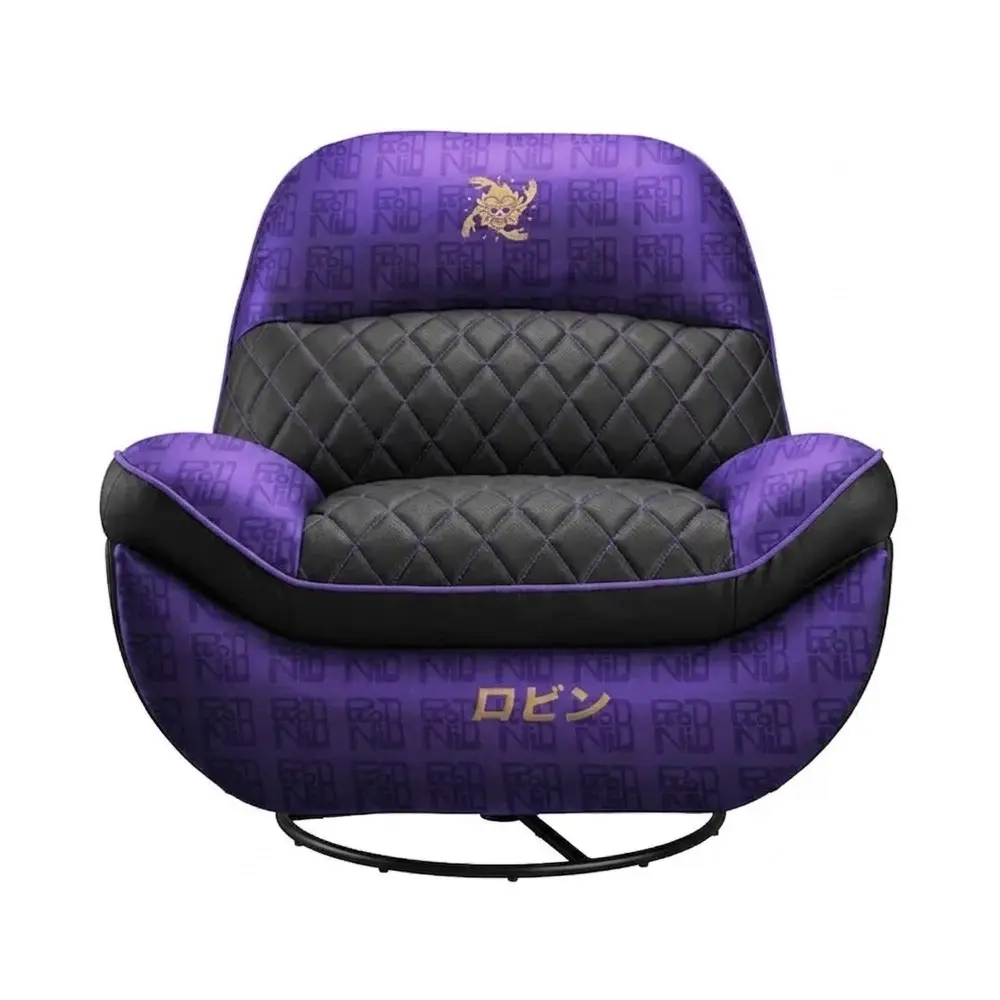 SILLON COUGAR OVERLORD BLACK/PURPLE RECLINABLE GIRATORIO EDICION ONE PIECE ROBIN 3MOVLROB.0001 12M DE GARANTIA