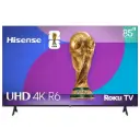 SMART TV 85" HISENSE REFURBISHED 85R6E4 CLASS R6 60HZ UHD LED WIFI BLUETOOTH HDMI 12M DE GARANTIA