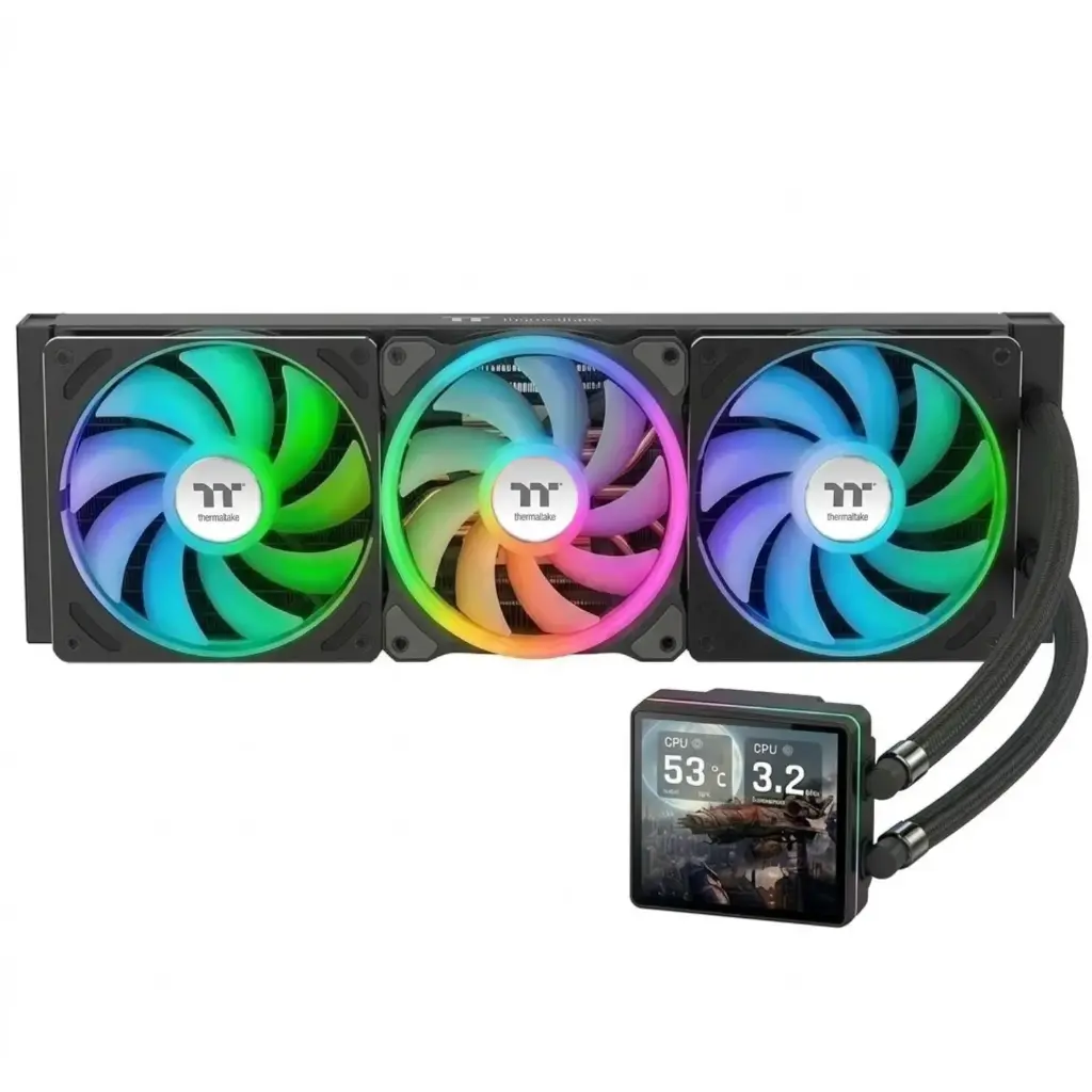 ENFRIAMIENTO LIQUIDO THERMALTAKE TH360 V3 ULTRA ARGB SYNC AIO 120MM DISPLAY LCD CL-W474-PL12SW-A 12M DE GARANTIA