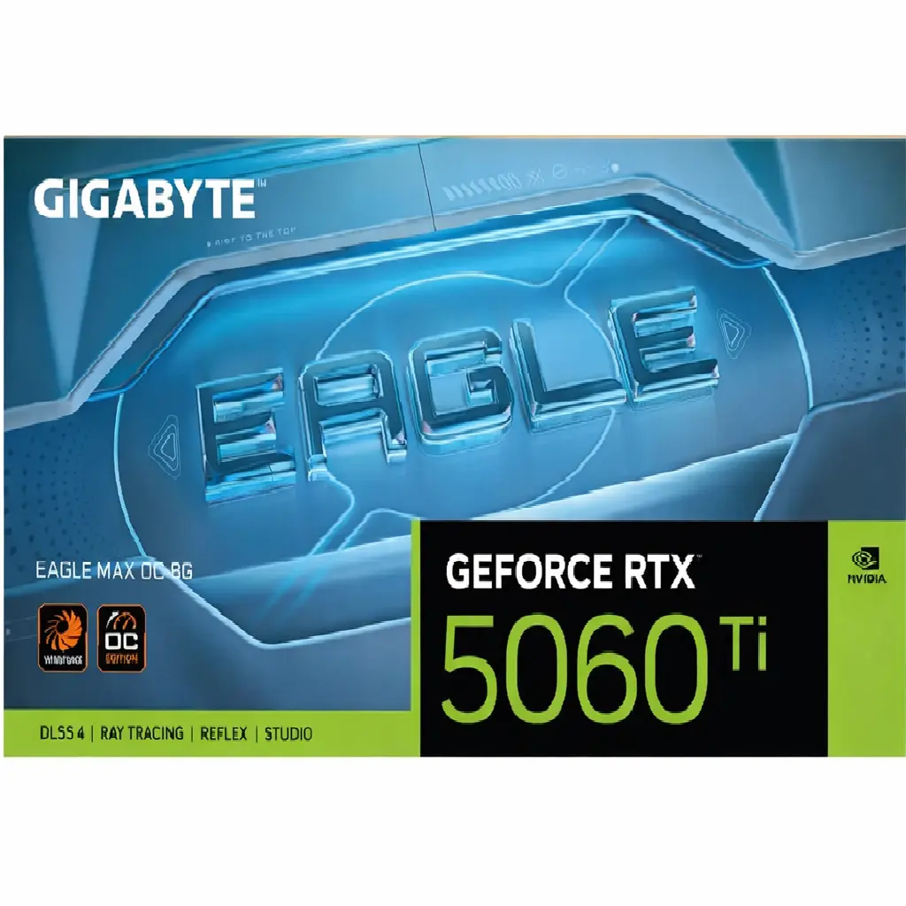 TARJETA DE VIDEO NVIDIA GEFORCE RTX5060TI 8GB OC GDDR7 GIGABYTE EAGLE MAX GV-N506TEAGLEMAX OC-8GD 12M DE GARANTIA