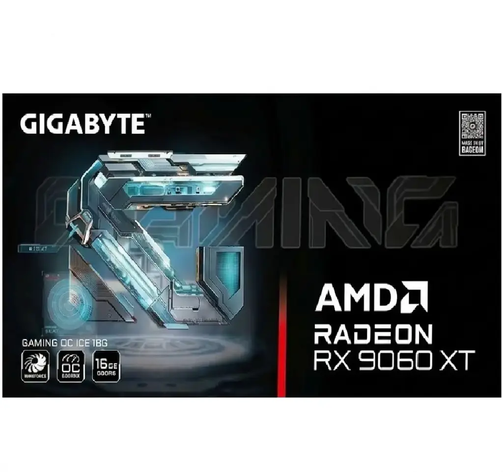 TARJETA DE VIDEO RADEON RX9060XT 16GB GDDR6 GIGABYTE GAMING GV-R906XGAMINGOCICE-16GD 12M GARANTIA  