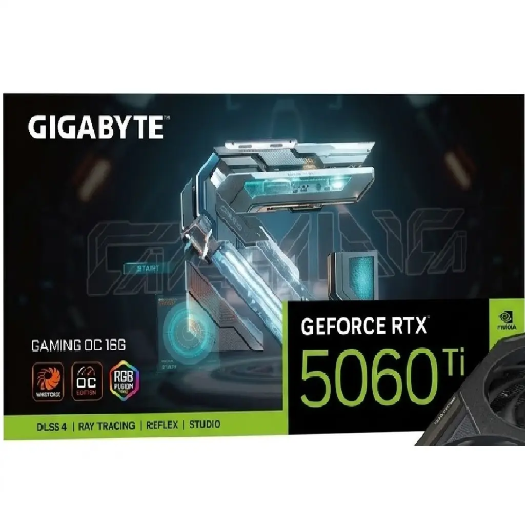 TARJETA DE VIDEO NVIDIA GEFORCE RTX5060TI 8GB OC GDDR7 GIGABYTE GAMING GV-N506TGAMING OC-8GD 12M DE GARANTIA