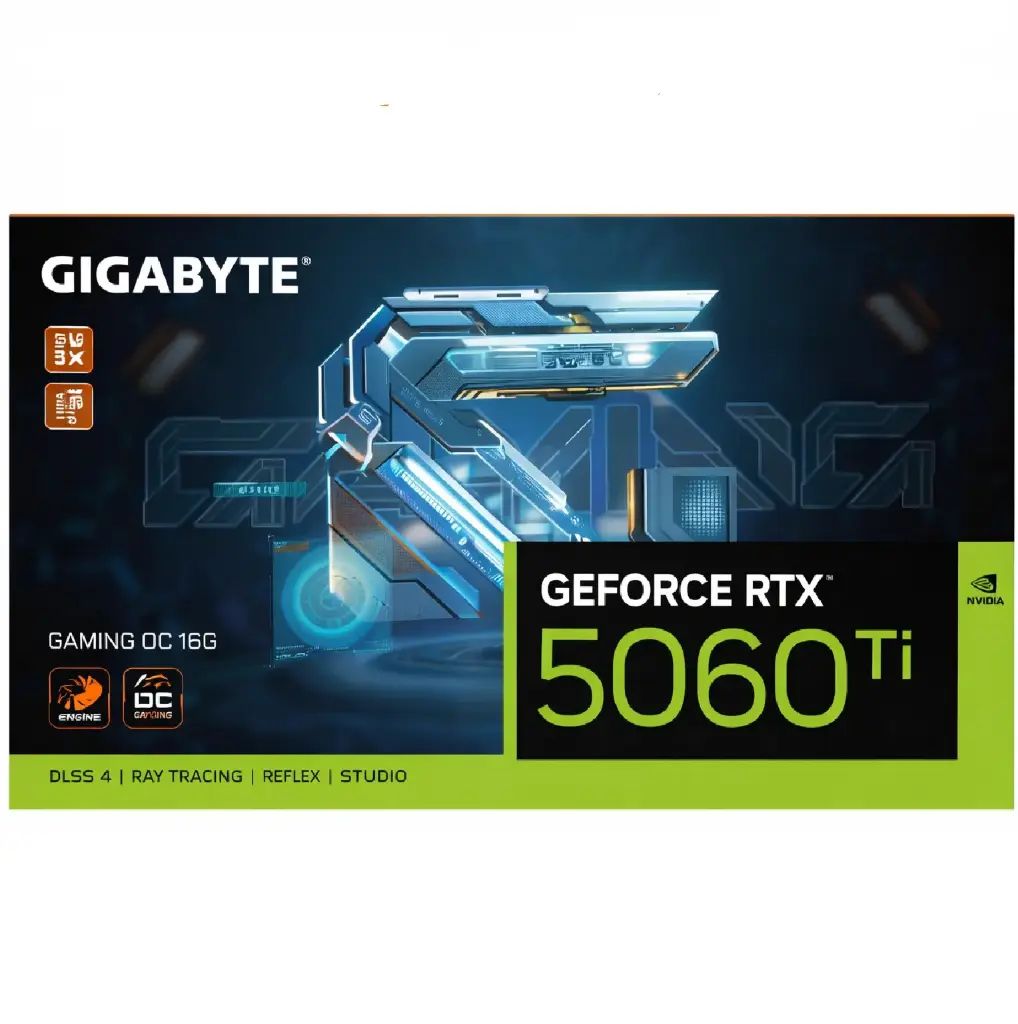 TARJETA DE VIDEO NVIDIA GEFORCE RTX5060TI 8GB OC GDDR7 GIGABYTE GAMING GV-N506TGAMING OC-8GD 12M DE GARANTIA
