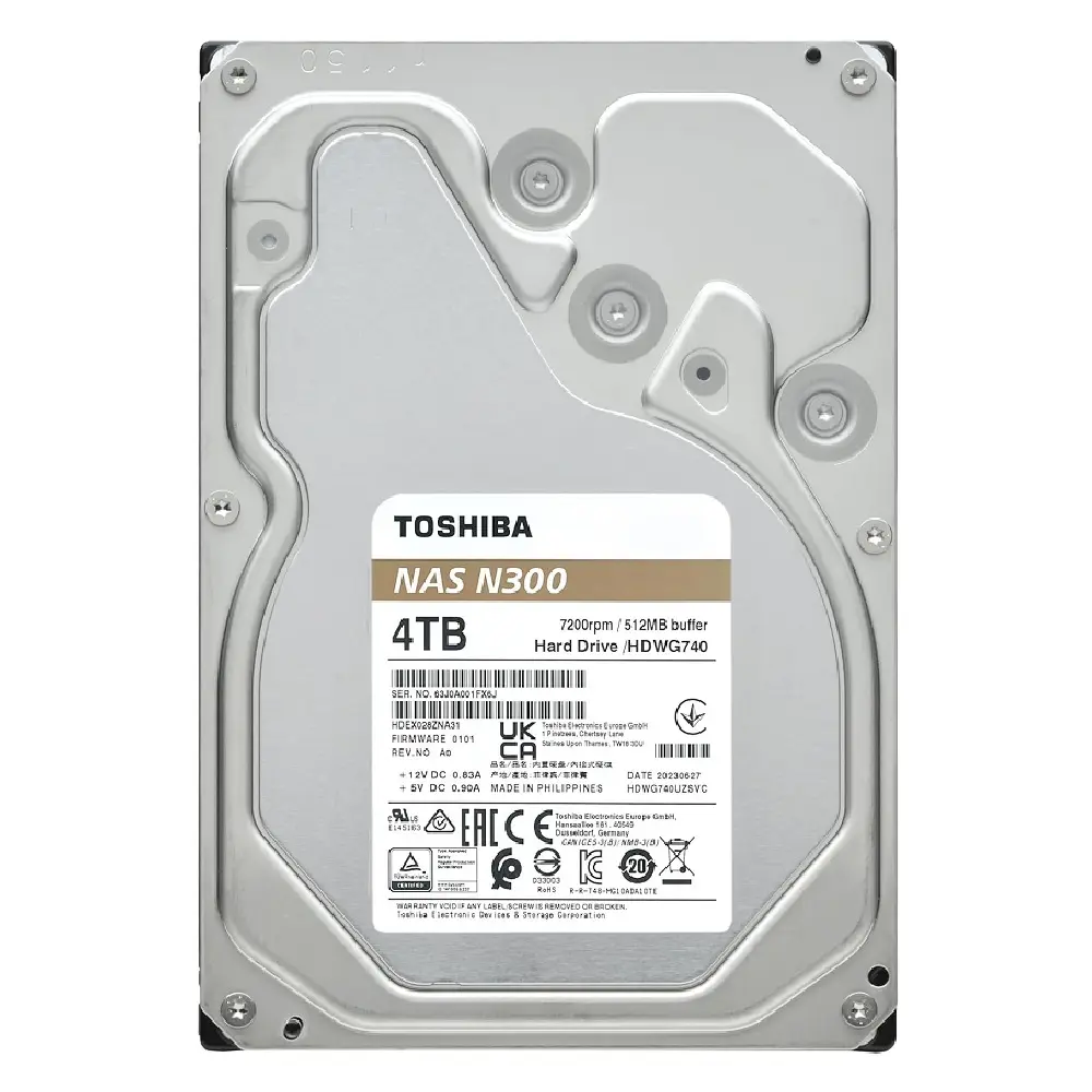 DD NAS TOSHIBA N300 4TB 3.5 HDWG740XZSTC 11M DE GARANTIA 