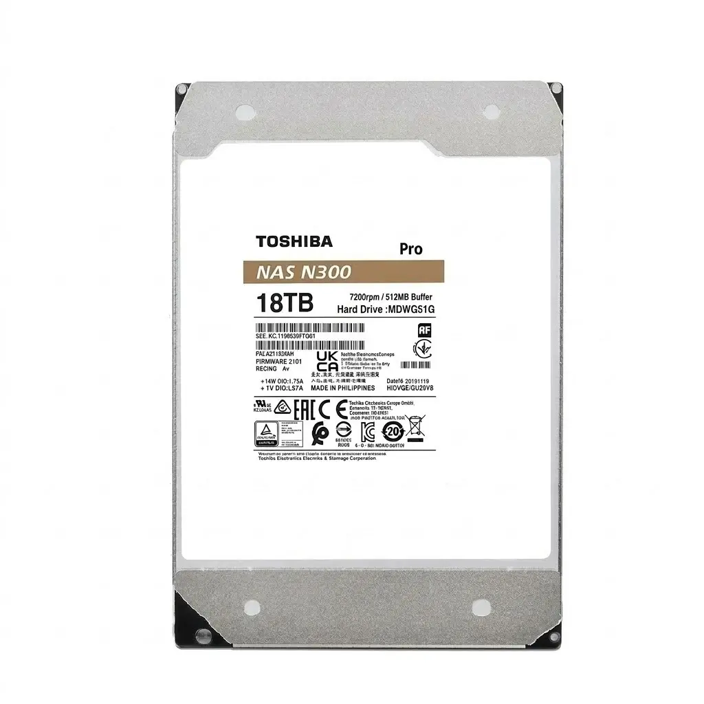DD NAS TOSHIBA N300 PRO 18TB 3.5 HDWG51JXZSTB 11M DE GARANTIA 