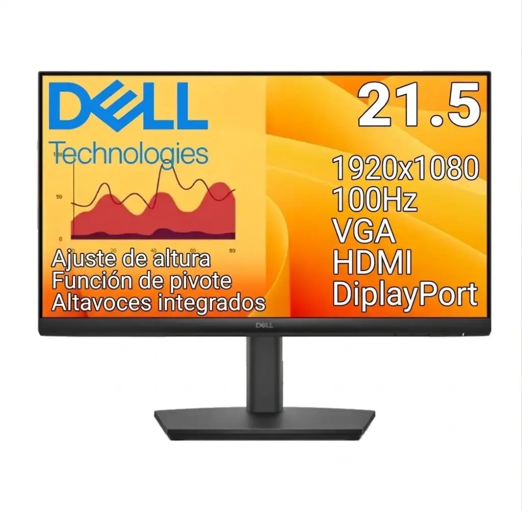 MONITOR 22 DELL PRO E2225HSM 5MS 100HZ FULL HD VA VGA DP HDMI GARANTIA CON FABRICANTE